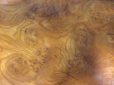 Lot 836 - REGENCY BURR WALNUT DINING TABLE