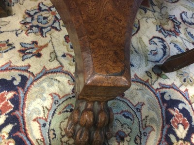 Lot 836 - REGENCY BURR WALNUT DINING TABLE