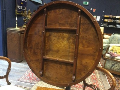 Lot 836 - REGENCY BURR WALNUT DINING TABLE