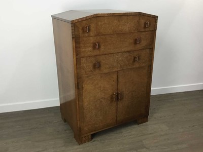 Lot 441 - WALNUT CUPBOARD CHEST