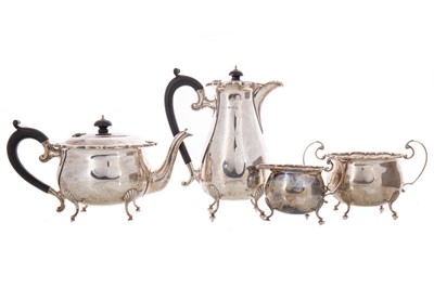 Lot 35 - GEORGE V SILVER FOUR PIECE TEA SERVICE