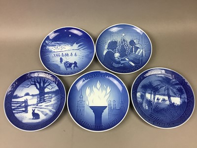 Lot 482 - FIVE ROYAL COPENHAGEN PLATES