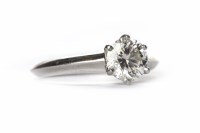 Lot 7 - CERTIFICATED TIFFANY DIAMOND SOLITAIRE RING...