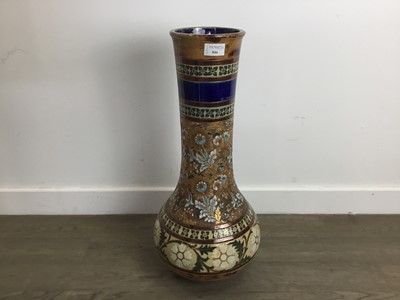 Lot 846 - LARGE ROYAL DOULTON LAMBETH STONEWARE VASE