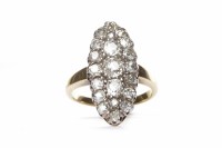 Lot 12 - VICTORIAN DIAMOND RING the marquise shaped...