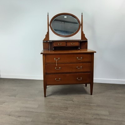 Lot 546 - MAHOGANY INLAID DRESSING TABLE