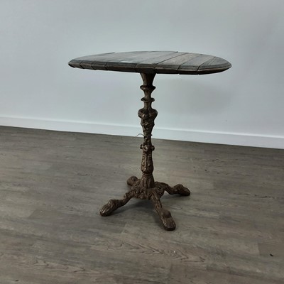 Lot 549 - TWO CAST IRON BAR TABLES