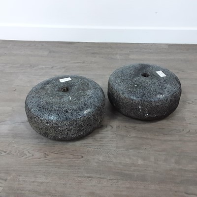 Lot 551 - PAIR OF CURLING STONES