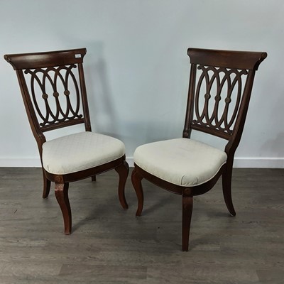 Lot 555 - PAIR OF CHERRYWOOD BEDROOM CHAIRS