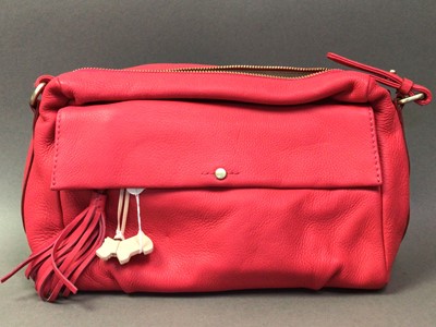 Lot 568 - PINK LEATHER RADLEY HANDBAG