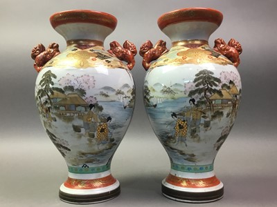 Lot 626 - PAIR OF JAPANESE KUTANI VASES