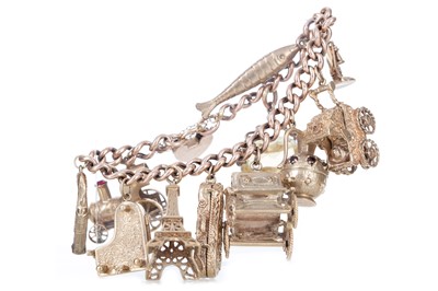 Lot 476 - GOLD CHARM BRACELET