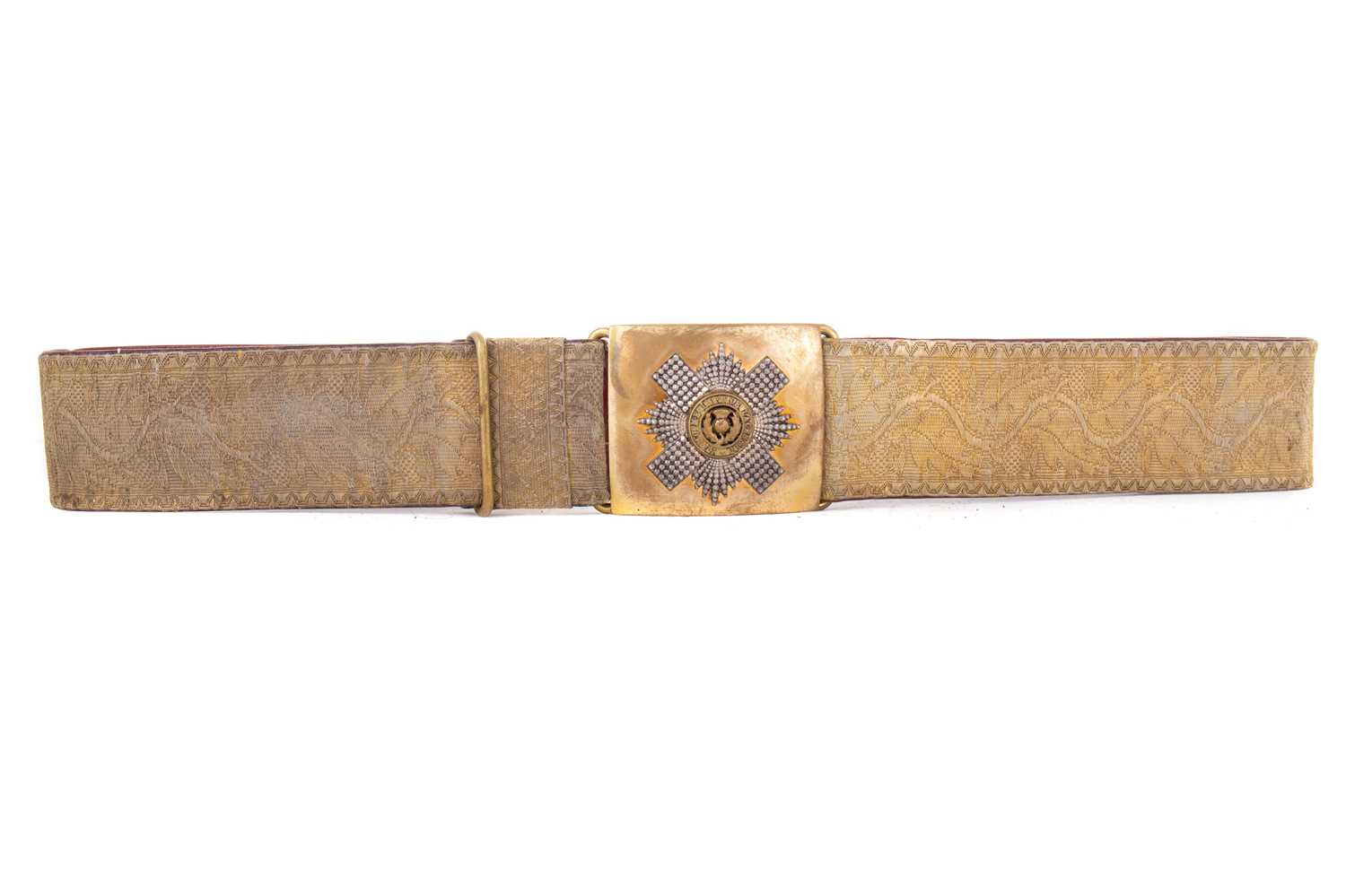 Lot 49 - SCOTS GUARDS OFFICER'S REGIMENTAL DRESS BELT