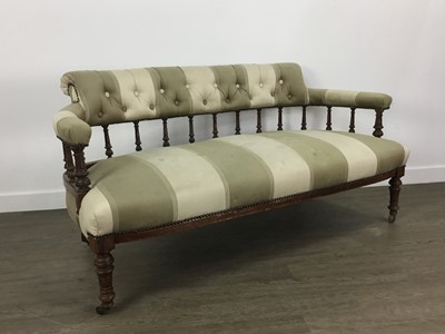 Lot 104 - VICTORIAN WALNUT PARLOUR SOFA