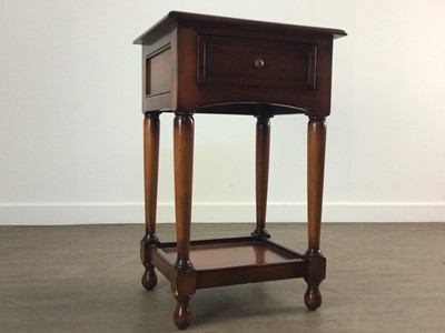 Lot 132 - CHERRY WOOD BED SIDE TABLE