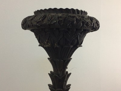 Lot 851 - INDIAN HARDWOOD JARDINIERE ON STAND