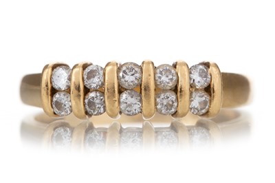 Lot 450 - DIAMOND TWO ROW RING