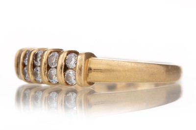 Lot 450 - DIAMOND TWO ROW RING