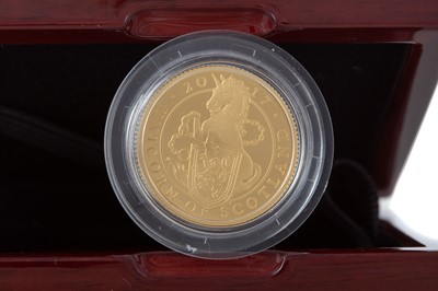 Lot 67 - QUEEN'S BEASTS - THE UNICORN OF SCOTLAND QUARTER OUNCE GOLD PROOF COIN