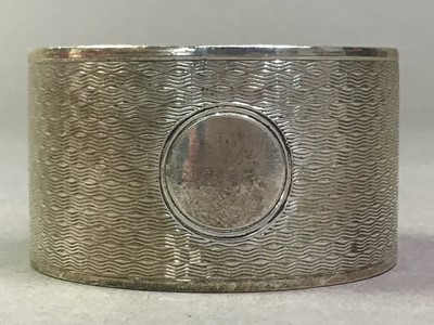 Lot 101 - ART DECO SILVER NAPKIN RING