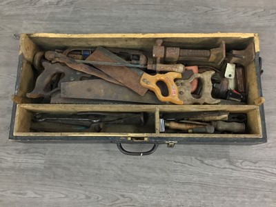 Lot 172 - TWO BOXES OF VINTAGE HAND TOOLS