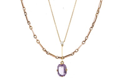 Lot 552 - AMETHYST PENDANT