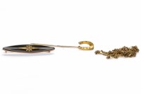 Lot 71 - LATE VICTORIAN MOURNING BROOCH of elliptical...