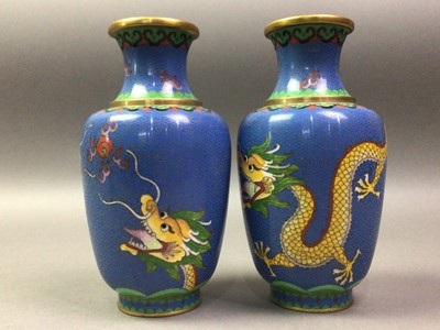 Lot 204 - GROUOP OF CLOISONNE VASES