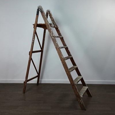 Lot 254 - WOODEN STEP LADDERS