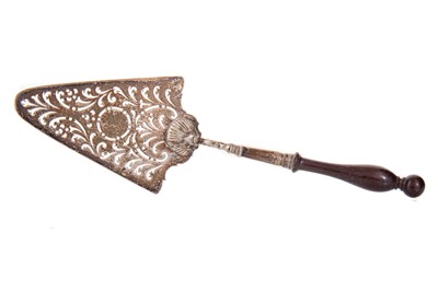 Lot 13 - VICTORIAN WHITE METAL PRESENTATION TROWEL