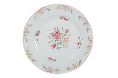 Lot 1047 - TWO 18TH CENTURY CHINESE FAMILLE ROSE PLATES