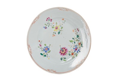 Lot 1047 - TWO 18TH CENTURY CHINESE FAMILLE ROSE PLATES