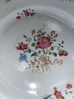Lot 1047 - TWO 18TH CENTURY CHINESE FAMILLE ROSE PLATES