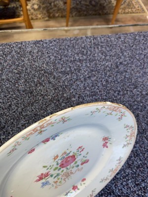 Lot 1047 - TWO 18TH CENTURY CHINESE FAMILLE ROSE PLATES