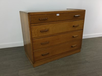 Lot 257 - OAK CHEST OF DRAWERS