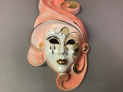 Lot 329 - GRADUATED SET OF THREE MID-CENTURY WALL MASKS