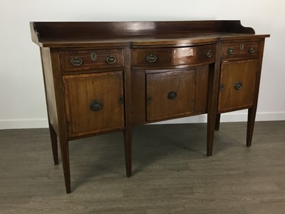 Lot 392A - MAHOGANY BOW FRONTED SIDEBOARD OF SHERATON DESIGN