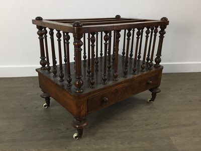 Lot 860 - VICTORIAN BURR WALNUT CANTERBURY