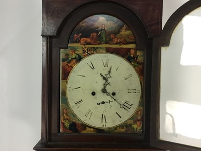 Lot 633 - LATE GEORGIAN MAHOGANY LONGCASE CLOCK