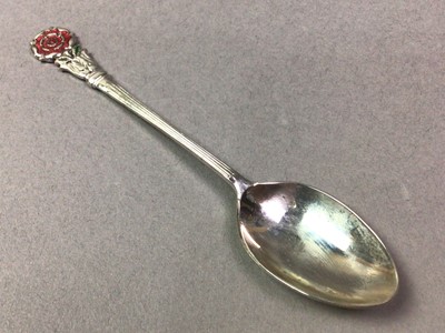 Lot 292 - SILVER AND PLATED SOUVENIR AND TEASPOONS