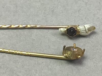 Lot 295 - COLLECTION OF GEM SET STICK PINS