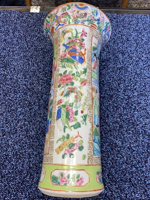 Lot 1048 - TWO CHINESE CANTON FAMILLE ROSE VASES