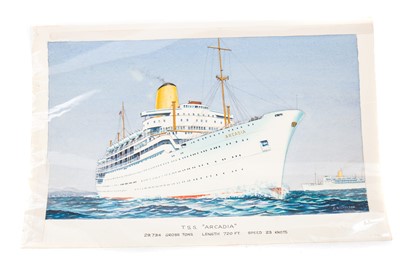 Lot 873 - JOHN NICHOLSON (BRITISH, 1920-2003), THIRTEEN WATERCOLOURS OF OCEAN LINERS