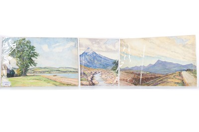 Lot 401 - ALEXANDER CAMERON (SCOTTISH, EARLY TO MID-20TH CENTURY), SIX WATERCOLOURS OF ARRAN