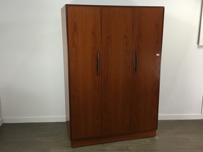 Lot 351 - G-PLAN TEAK TRIPLE WARDROBE