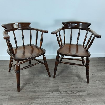 Lot 333 - PAIR OF CAPTAIN'S ARMCHAIRS