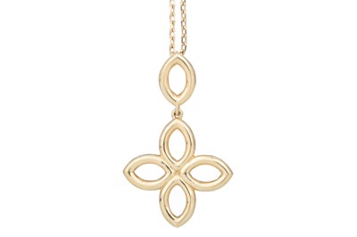 Lot 576 - GOLD OPENWORK PENDANT