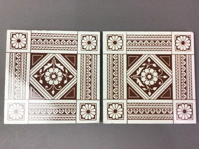 Lot 385 - SET OF FIVE MINTONS TILES