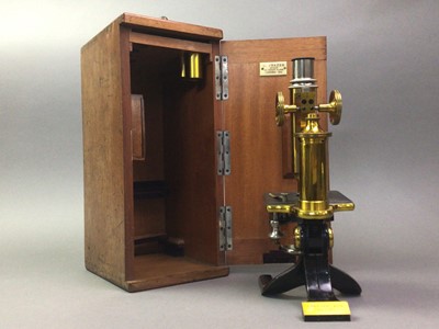 Lot 387 - AUSTRIAN BRASS MICROSCOPE