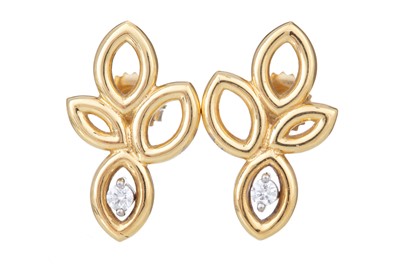 Lot 580 - PAIR OF OPENWORK DIAMOND EARRINGS